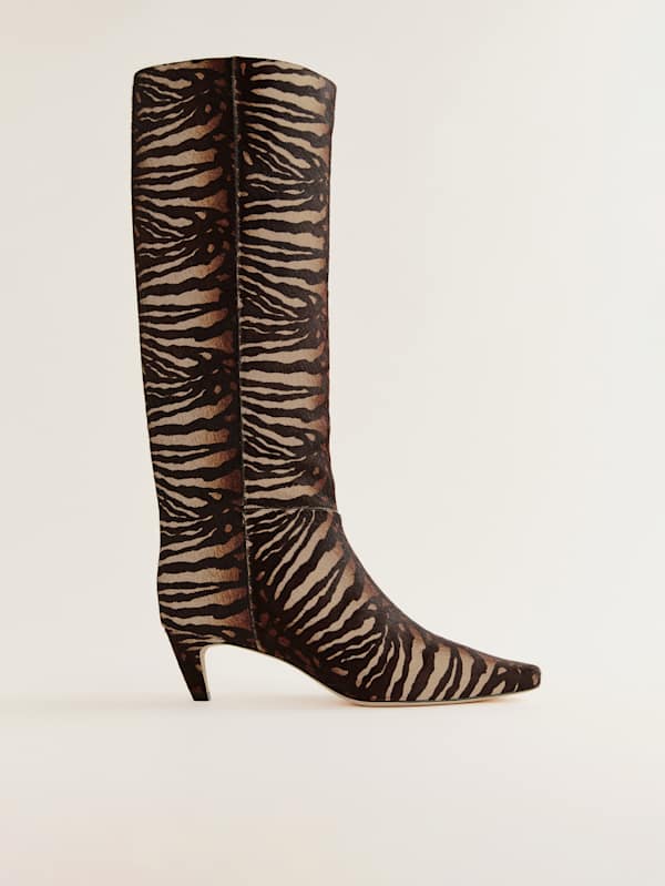 Remy Knee Boot - Hyena Haircalf